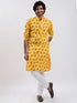 Men's Yellow Muslin Cotton Kurta Pyjama Set