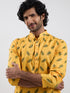Men's Yellow Muslin Cotton Kurta Pyjama Set
