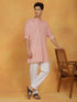 Men's Pink Cotton Kurta
