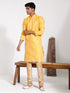 Men's Yellow Silk Blend Kurta And Pyjama Set