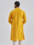 Men's Yellow Silk Blend Kurta