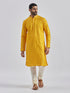 Men's Yellow Silk Blend Kurta