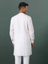 Men's Cream Cotton Embellished Kurta