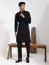 Men's Black Cotton Kurta Pyjama Set