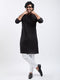 Men's Black Cotton Kurta Pyjama Set