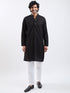 Men's Black Cotton Kurta Pyjama Set