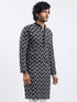 Men's Black Cotton Kurta