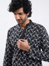 Men's Black Cotton Kurta