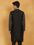 Men's Black Cotton Blend Kurta