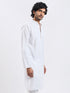 Men's White Cotton Silk Kurta