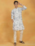 Men's Grey Cotton Blend Kurta