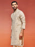 Men's Grey Silk Blend Kurta