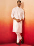 Men's White Jacquard Kurta with Pyjama