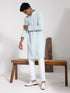 Men's Aqua Rayon Kurta And Pyjama Set