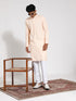 Men's Peach Rayon Kurta And Pyjama Set