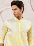 Men's Yellow Viscose Kurta
