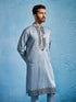 Men's Grey Silk Blend Kurta