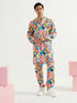 Men's Multicolour Crepe Kurta And Pyjama Set