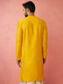 Men's Yellow Viscose Kurta