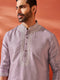 Men's Purple Silk Blend Kurta