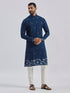 Men's Navy Blue Cotton Kurta