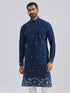 Men's Navy Blue Cotton Kurta