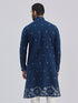 Men's Navy Blue Cotton Kurta