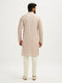 Men's Peach Georgette Kurta Pyjama Set