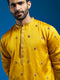 Men's Mustard Silk Blend Kurta