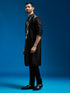 Men's Black Viscose Kurta And Pyjama Set