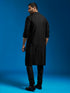 Men's Black Viscose Kurta And Pyjama Set
