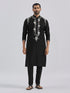 Men's Black Viscose Kurta And Pyjama Set
