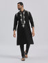 Men's Black Viscose Kurta And Pyjama Set