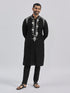 Men's Black Viscose Kurta And Pyjama Set
