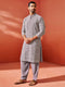 Men's Lavender Georgette Kurta And Patiala Set