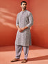 Men's Lavender Georgette Kurta And Patiala Set