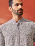 Men's Lavender Georgette Kurta And Patiala Set