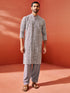 Men's Lavender Georgette Kurta And Patiala Set