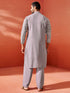 Men's Lavender Georgette Kurta And Patiala Set
