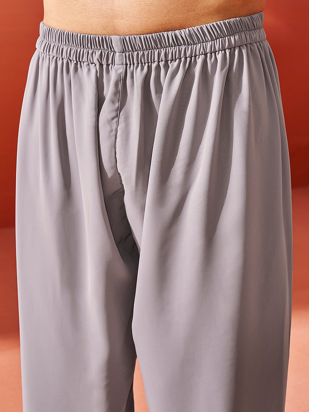 Men's Lavender Georgette Kurta And Patiala Set