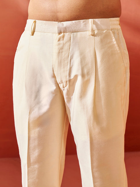 Men's Levender Georgette Kurta And Pyjama Set