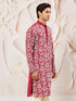 Men's Maroon Georgette Kurta