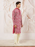 Men's Maroon Georgette Kurta And Pyjama Set