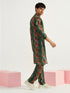 Men's Green Crepe Kurta And Pyjama Set