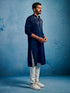 Men's Turquoise Silk Blend Kurta And Pyjama Set