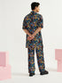 Men's Black Satin Kurta And Pyjama Set
