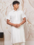 Men's White Viscose Kurta