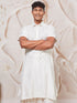 Men's White Viscose Kurta