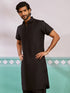Men's Black Viscose Kurta