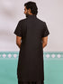 Men's Black Viscose Kurta